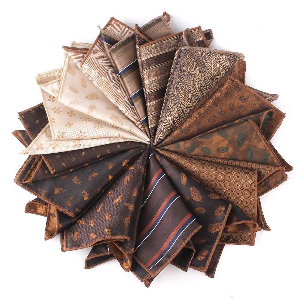 3 Jacquard Pocket Square Mens Flower Box Towel Hanji Gentleman Hanji Mens Set Handle Chief Pocket Towel Gift W240921