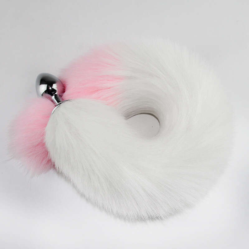 Color blocked fox tail anal plug SM training instruments, anal plug in the backyard, female metal anal plug, alternative sex toy