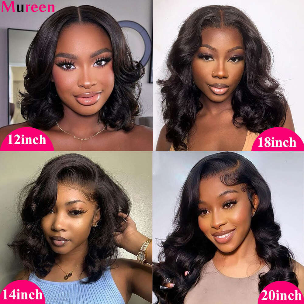 Mureen 250% Density Body Wave Wear And Glueless Bob For Women Ready To Go Wigs 4x4 Lace Closure Wig Human Hair