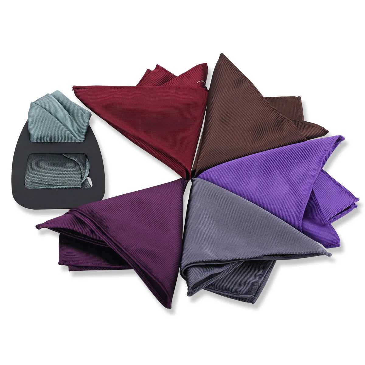 High Grade Handkerchief Pocket Square 24 Striped Solid Colors Formal Business Party Wedding Suit Hanky Accessories PerformanceX240921