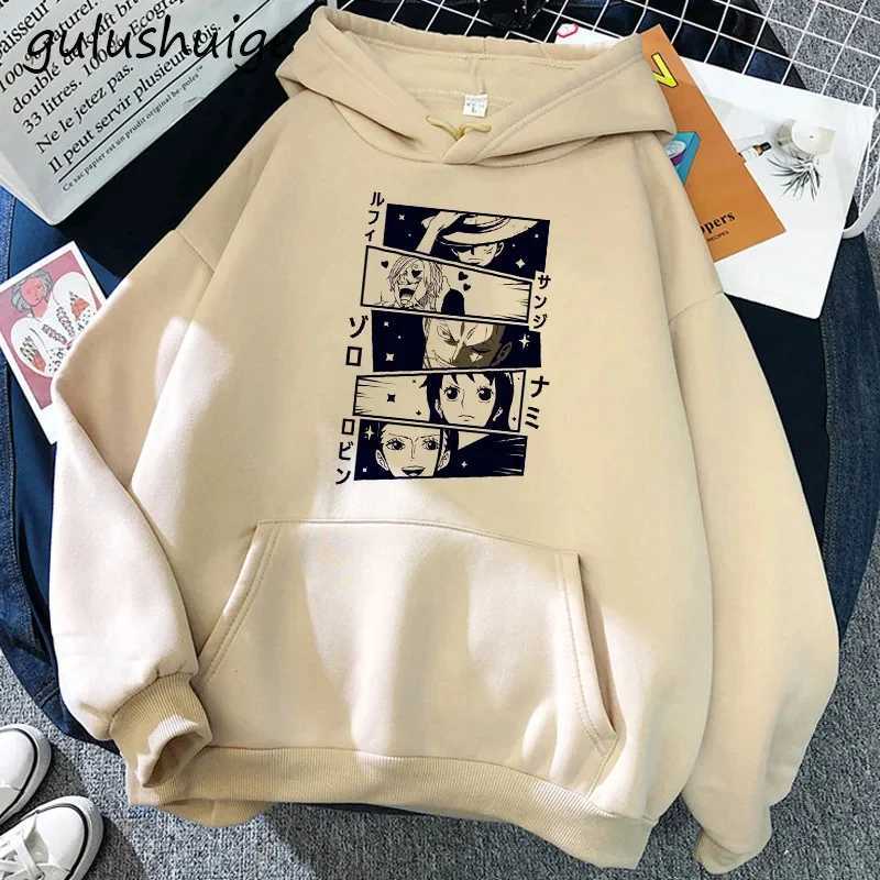 One piece gear 5-hoodie Roronoa Zoro womens funny cartoon Luffy sweatshirt Ullsang Japanese anime 90s graphic sweatshirt W240921