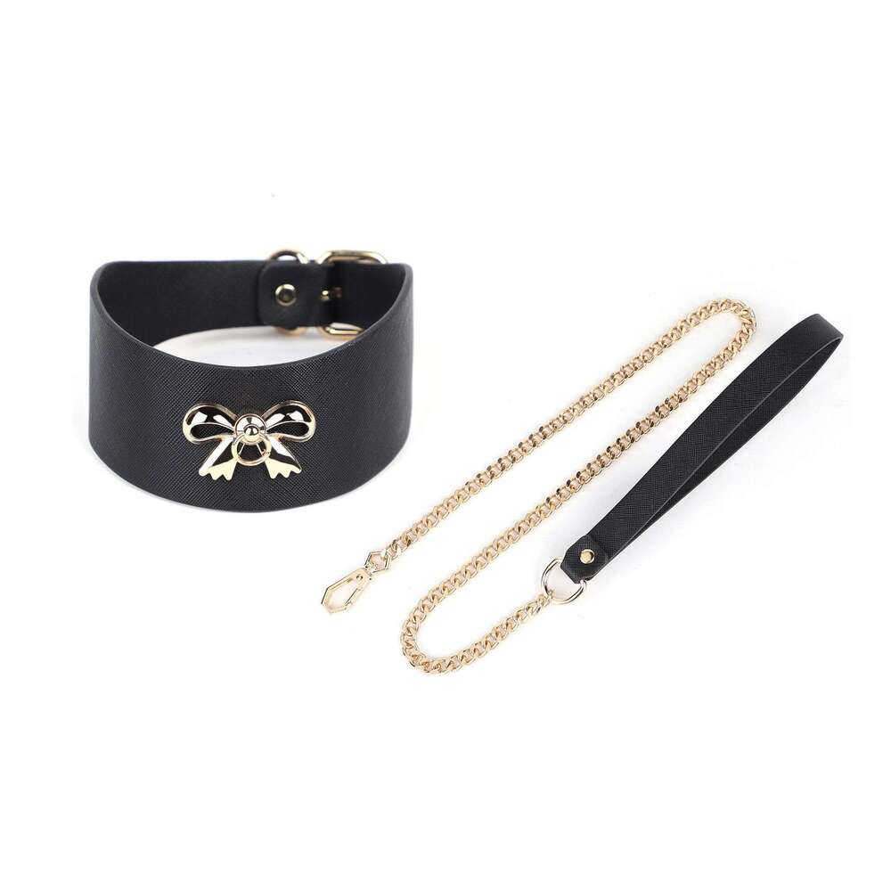 Sex toys SM props bow traction collar SM tuning restraint sex collar female alternative adult products