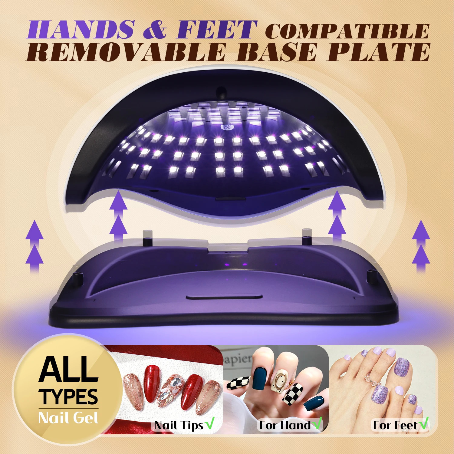 Sun-X25-max 380W 81LEDs UV LED Lamp for Nails Powerful Nail Dryer For Curing All Gel Nail Polish Drying UV Light for Manicure 240919