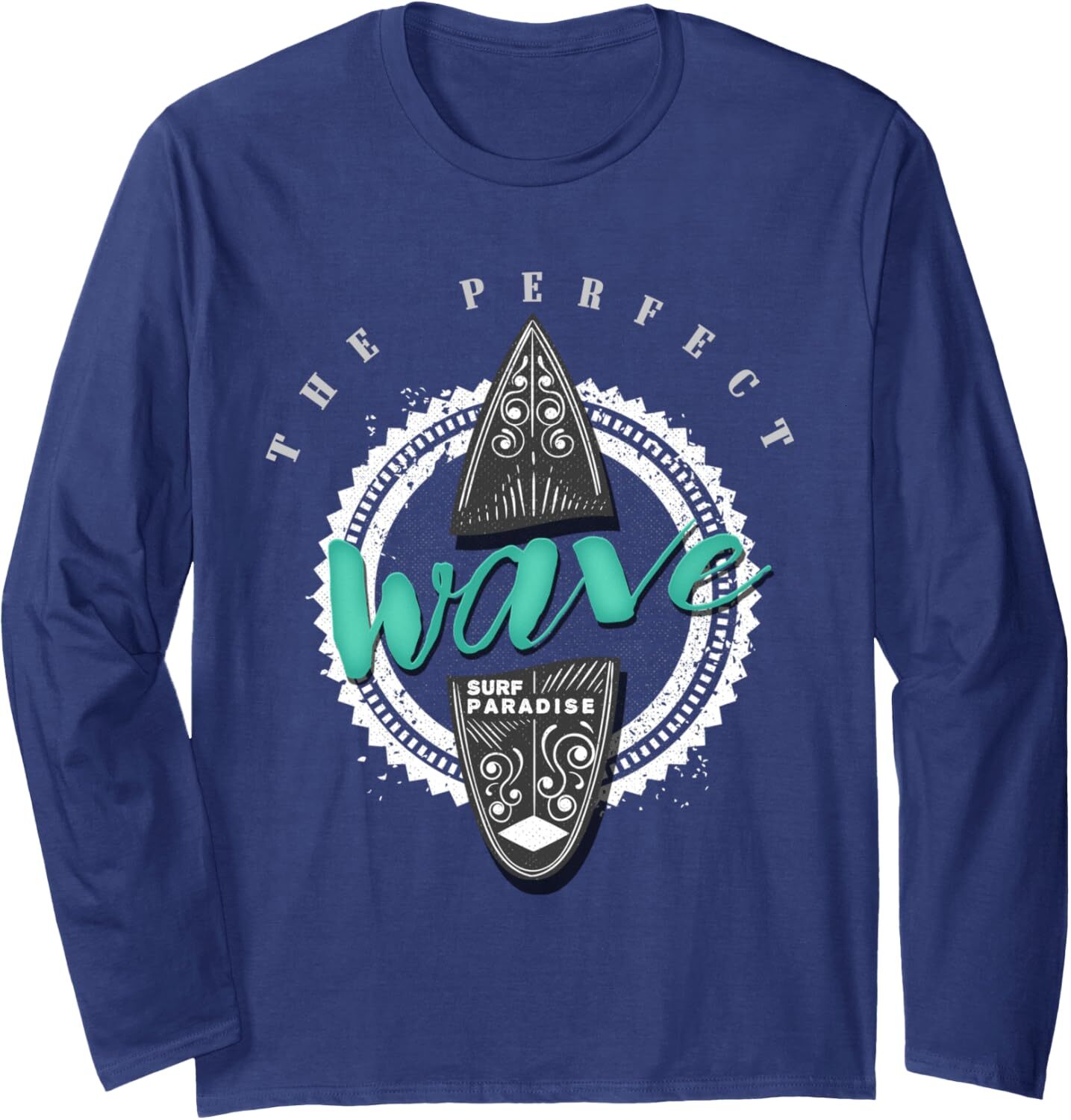 Long Sleeve Shirts for Men sweatshirt Surfing Perfect Wave Surf Paradise Funny Surfer Gift Long Sleeve Tee Streetwear Casual tops clothes