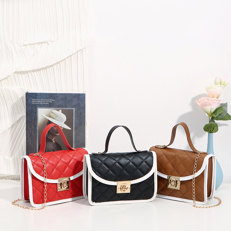 Embroidered small square Crossbody bag 2024 new Diamond Lattice Shoulder phone bag womens purse wallet simple ladies handbag for women CSD2409213