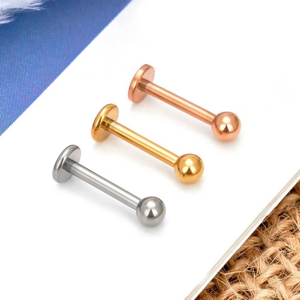 10/50Pcs ASTM F136 Titanium 2/3/4mm CZ Labret Stud 16G Tragus Helix Cartilage Conch Flatback Earlobe Piercing Body Jewelry Y240921
