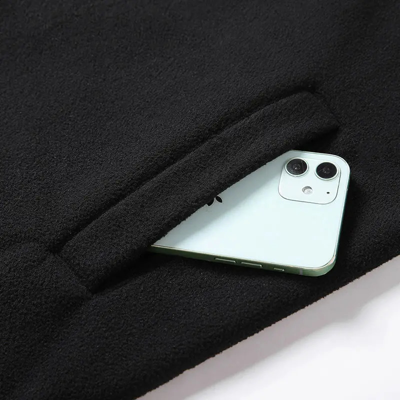 Mens sports shirt spring thick zipper mens hooded sweatshirt outdoor retro stand up collar basic solid top 240911