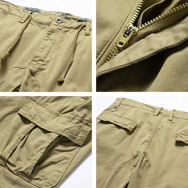 Summer New Mens Cotton Cargo Shorts Men Fashion Casual Multi Pockets Tactical Shorts Outdoor Joggers Bermuda Solid Shorts MaleX240921