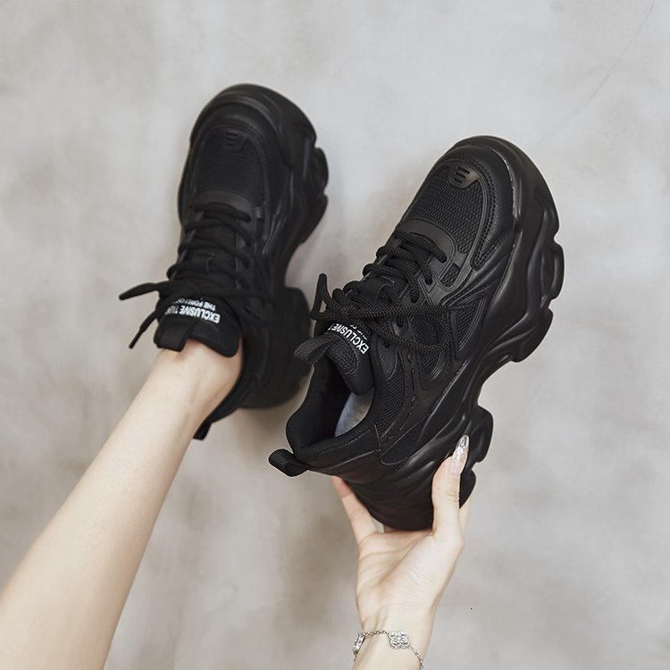 ddmytiger Small and thick soled dad for women new autumn ins trend 7cm height increasing sports running shoes