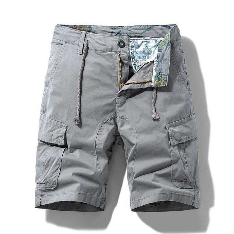 Summer New Mens Cotton Cargo Shorts Men Fashion Casual Multi Pockets Tactical Shorts Outdoor Joggers Bermuda Solid Shorts MaleX240921