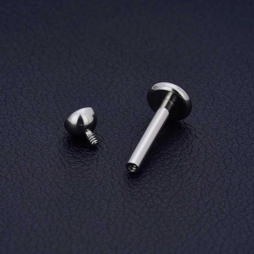 10/50Pcs ASTM F136 Titanium 2/3/4mm CZ Labret Stud 16G Tragus Helix Cartilage Conch Flatback Earlobe Piercing Body Jewelry Y240921