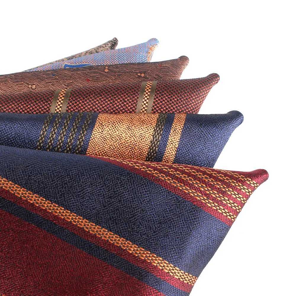 New Jacquard Pocket Square For Men Women Floral Chest Towel Gentlemen Hankies Mens Suit Handkerchief Striped Pocket Towel GiftsX240921