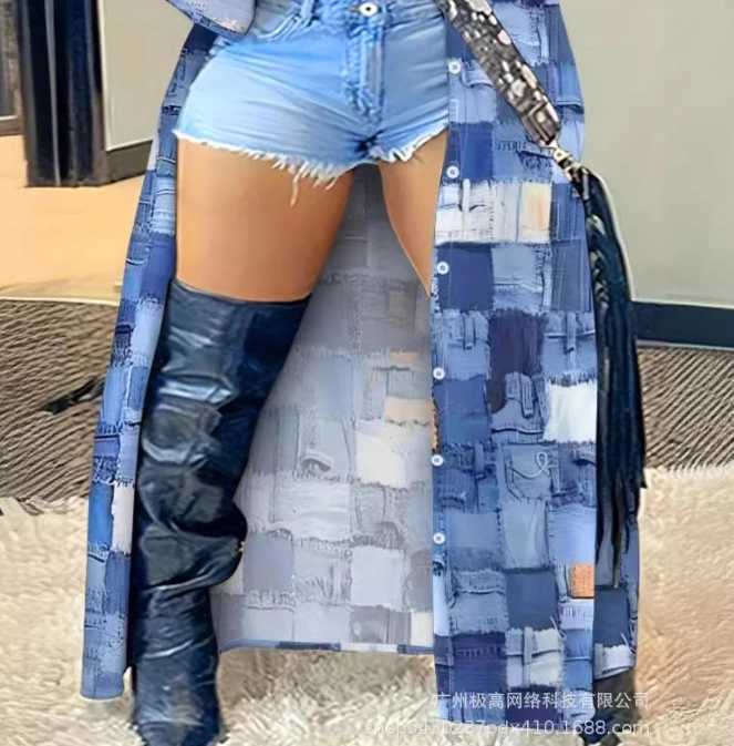 Y2K Trench Coat for Women 2023 Autumn/winter New Fashion Casual Single Breasted Plus Size Plaid Print Buttoned Longline CoatX240921