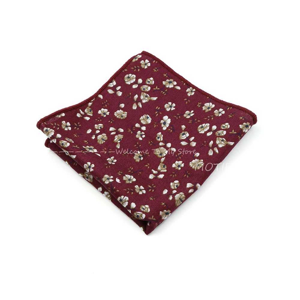 New leisure Cotton Flower Hankerchief Wedding Suit Hankies Casual Mens Pocket Square Handkerchief For Wedding Accessories GiftsX240921