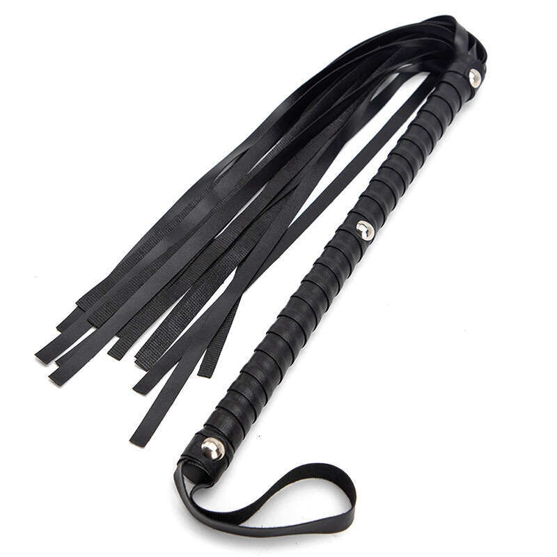 SM sex toy long handle leather whip PVC three nail loose whip sexual abuse tool queen whip alternative adult product