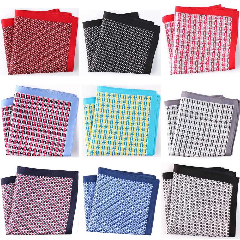 Tailor Smith Pure Silk Printed Hanky Pocket Square Top Quality New Fashion Polka Dot Mens Hankerchief With Different ColorX240921