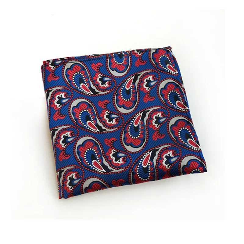 Classic Paisley Floral Anchor Handkerchief Silk Satin Mens Hanky Fashion Classic Wedding Party Pocket Square HankyX240921