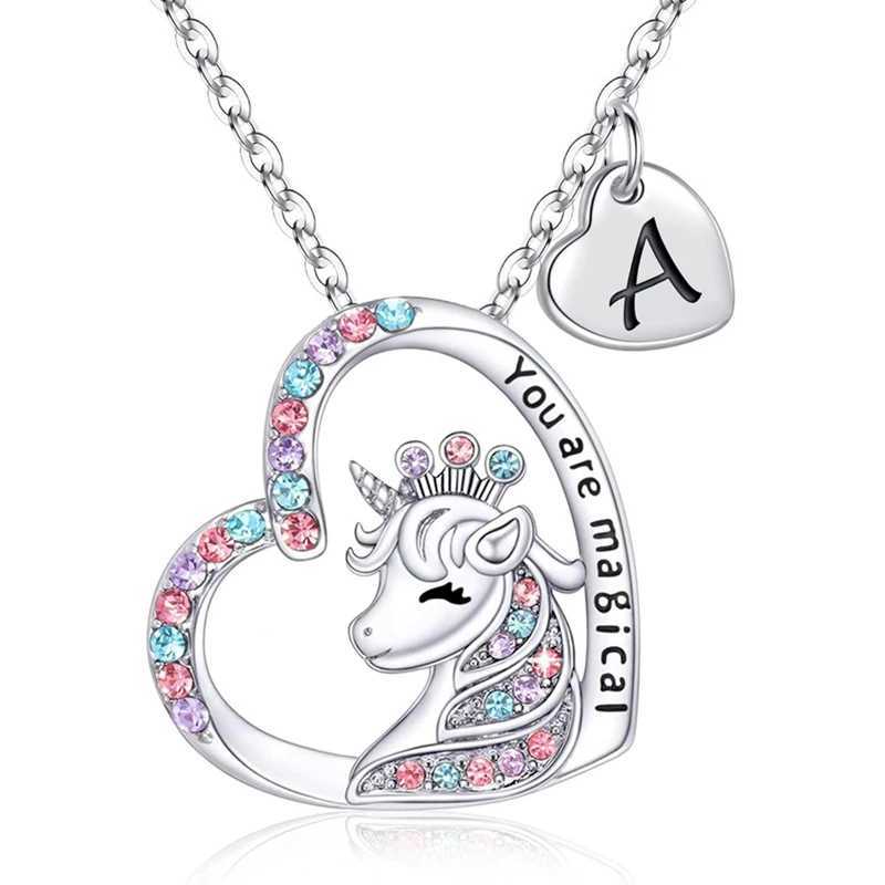 Home Unicorn Necklace You Are the Magical Horse Pendant Necklace Girl Birthday Gift W240918