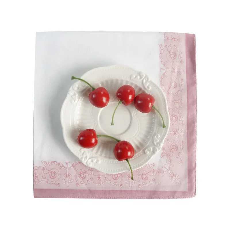 3Pcs 45x45cm Japanese Korean Style Flower Women Bandanas Pocket Hankies Handkerchiefs Soft Combed Cotton Sweat Wiping TowelsX240921