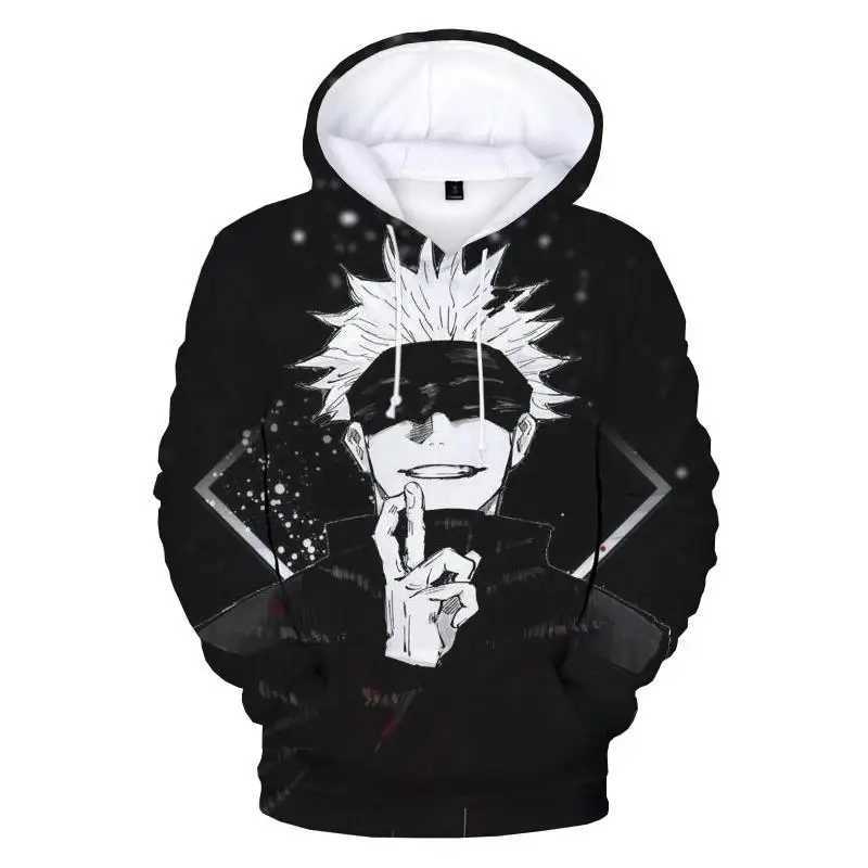 3D Printing Anime Jujutsu Kaisen Hoodie Mens/Womens Sportswear 2023 Latest Fashion Street Clothing Autumn Winter Plus Size Clothing Jacket W240921