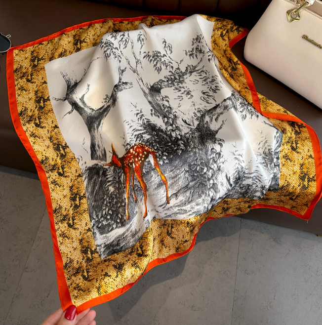 20style Square Silk Scarf Designer Scarf Letters Headband for Women Luxury Brand Square Shawls Scarfs for Ladies Scarves Headkerchief Bandana Headscar