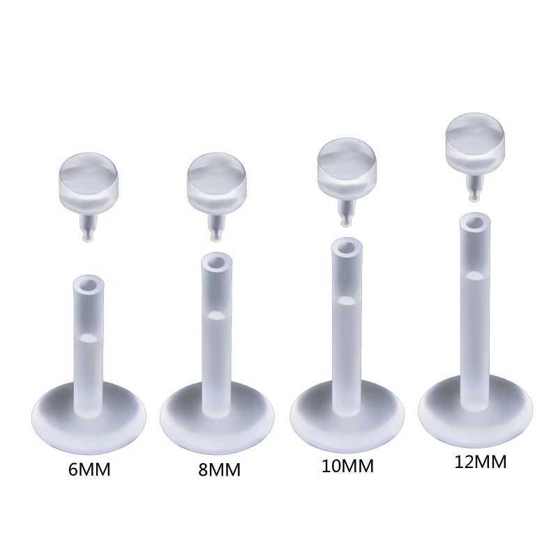 10 Pieces/Lot Clear Soft Transparent Lip Ring Tragus Earring Invisible Nose Ring Cartilage Labret Piercing Body Jewelry Y240921
