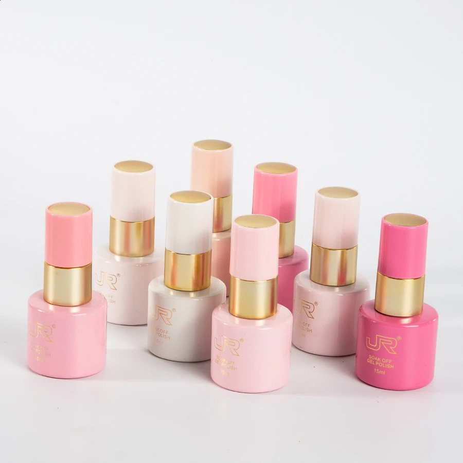 JR 8pcs 15ml gel nail polish set Including Red Pink Nude Gel Polish Kit UV LED Soak Off Polish Home DIY gifts for girl 240920