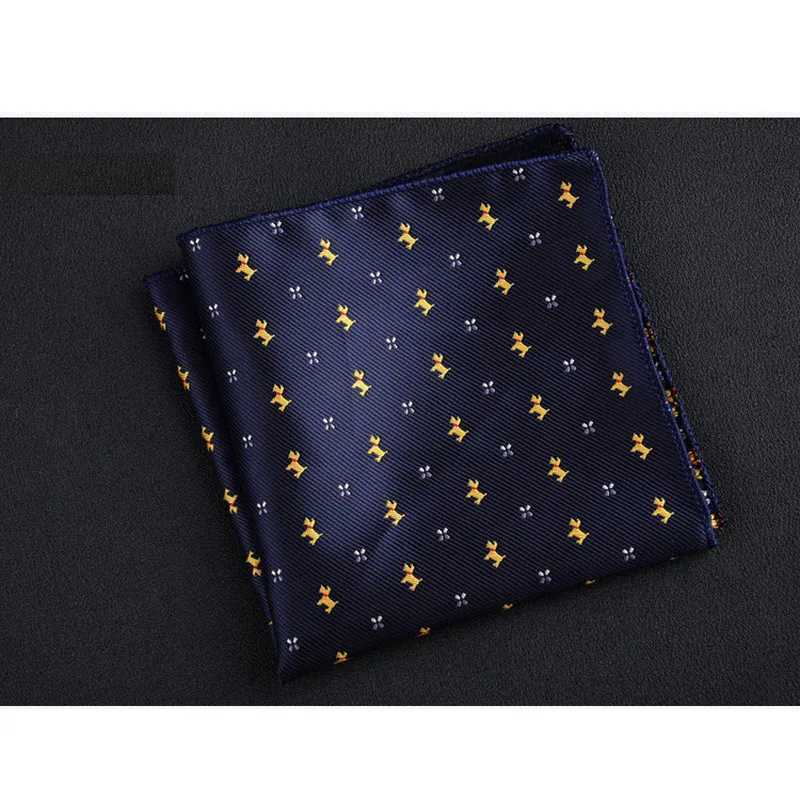 Luxury Mens Handle Polka Dot Stripe Printed Hanji Polyester Hanji Business Pocket Square Chest Towel 23 * 23CM W240921