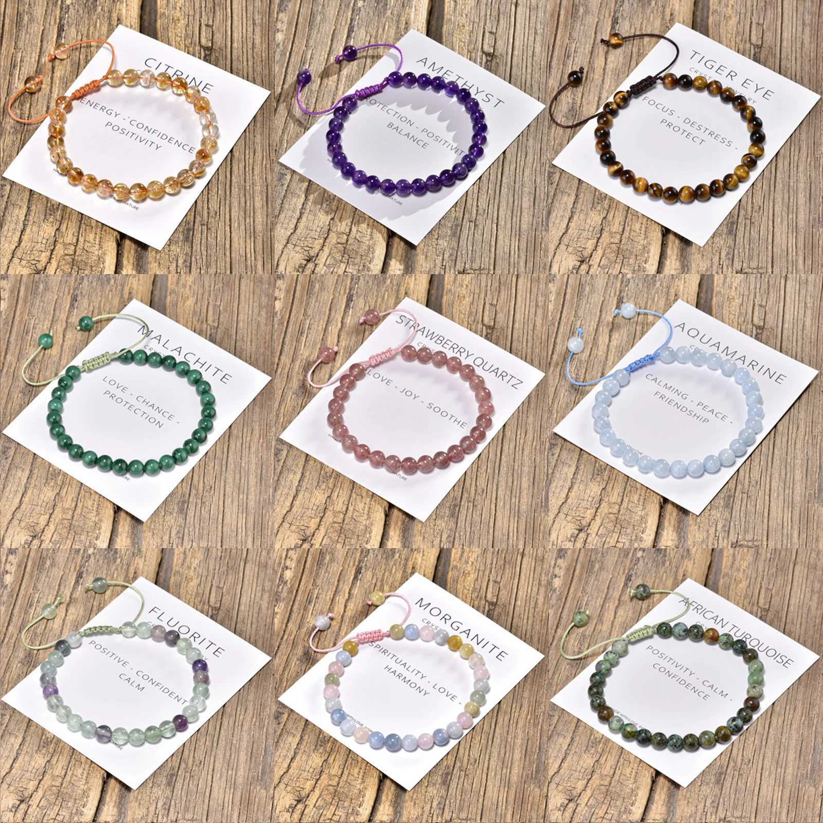 6mm Bohemia MoonStone Bracelet for Women Natural GemStone Carnelian Beads Crystal Healing Adjustable Braided Rope BraceletsX240921
