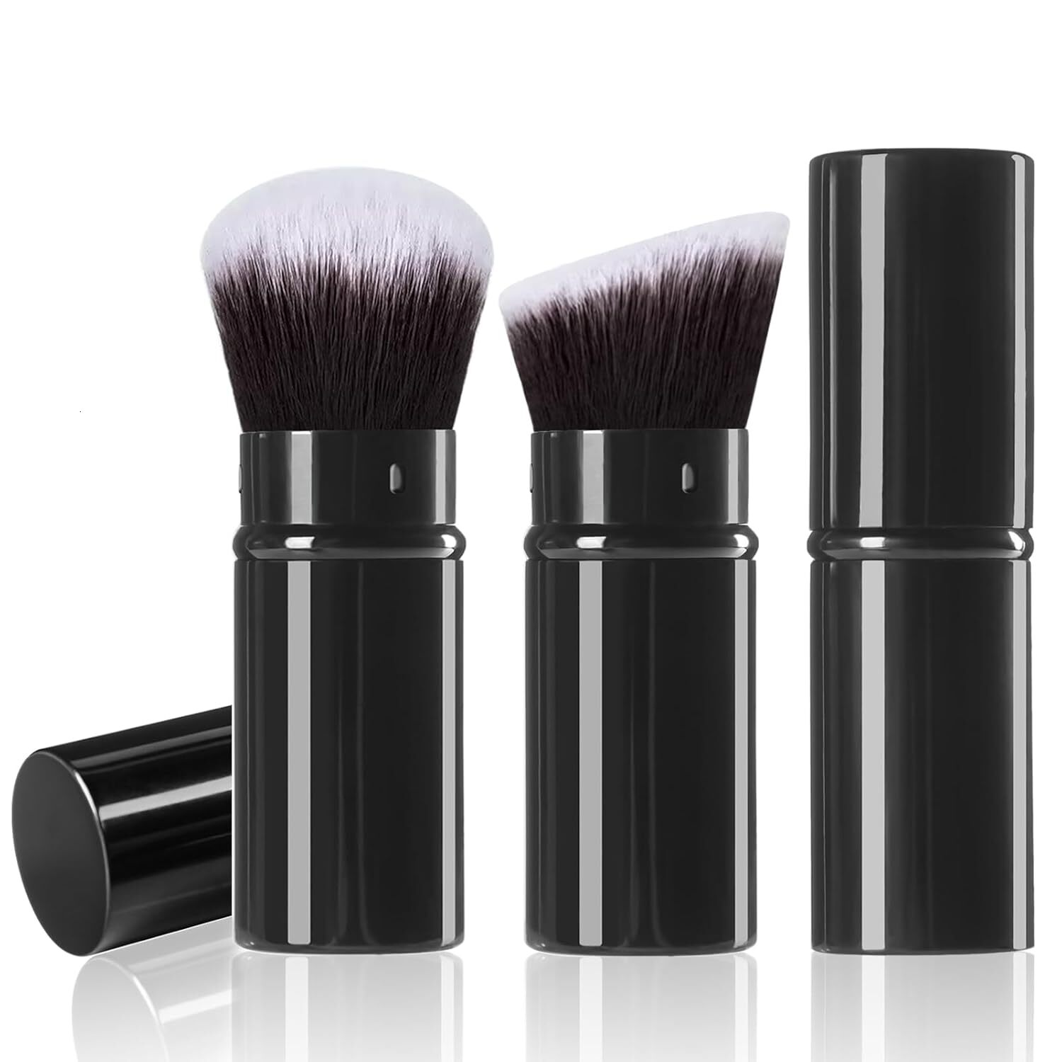 retractable spray gun kabuki brush suitable for all facial makeup and liquid foundation suitable for liquid face cream and foundation makeup aluminum 