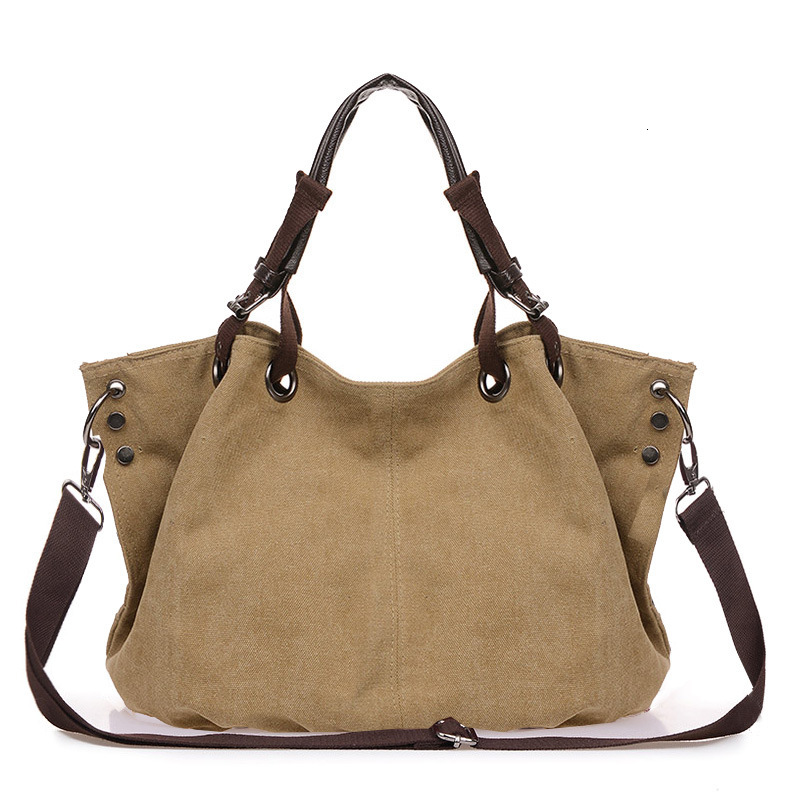 2025 New Fashionable Women's Simple Casual Canvas Bag, Large Capacity Handbag, Single Shoulder Crossbody Bag Free Shipping
