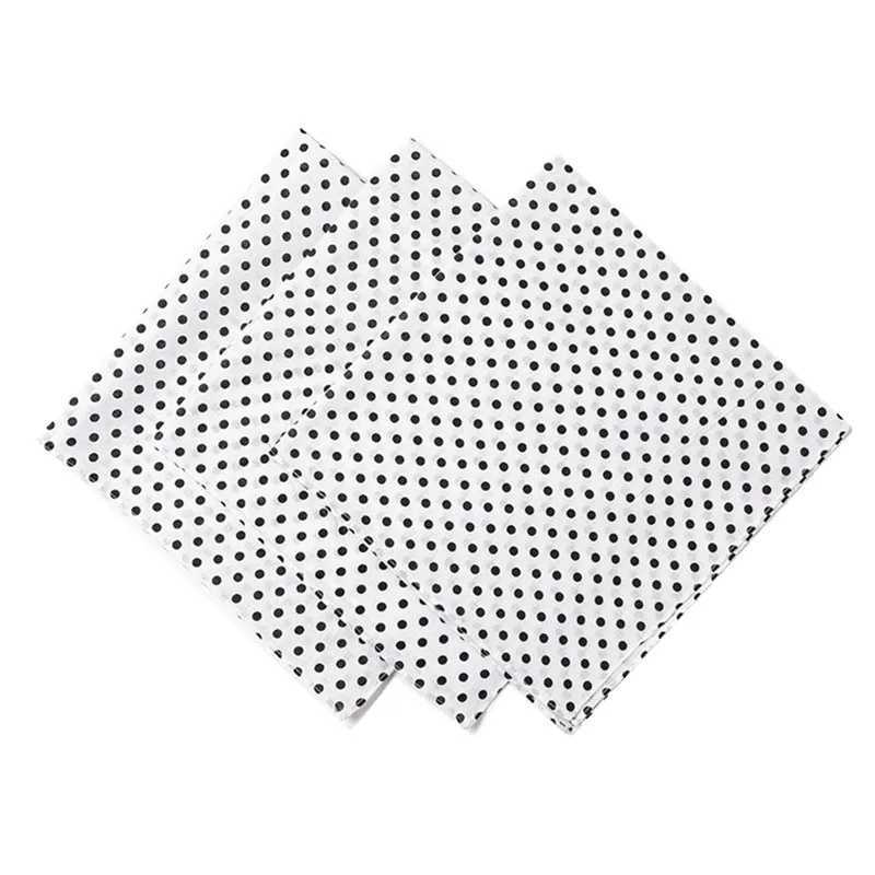 3Pcs 50x50cm 100% pure cotton retro polka dot printed headband for men and women helmsman square Bandanas tea party discount W240921