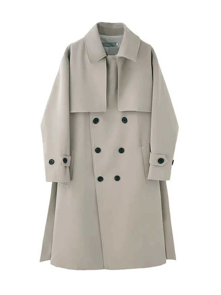 Casual Lovers Double Breasted Long Trench Coats Korean Fashion Couple Jackets Coats High Qulity Spring Fall Chaqueta New OutwearX240921