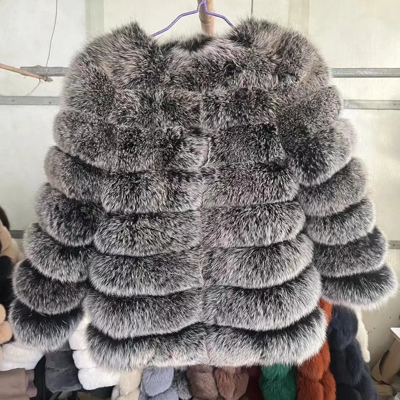 70CM Length Sleeves 4in1 fur coats Women Natural Fur Jackets Vest Winter Outerwear Women fox fur coat quality fur 240911