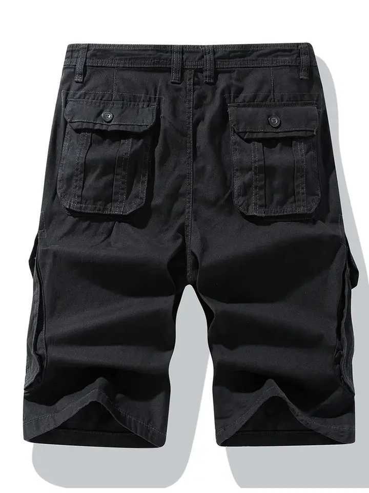 Multi Pockets Mens Cotton Cargo Shorts Tactical Comfy Loose Shorts Work Pants Mens Clothing Waterproof Hiking Track ShortsX240921