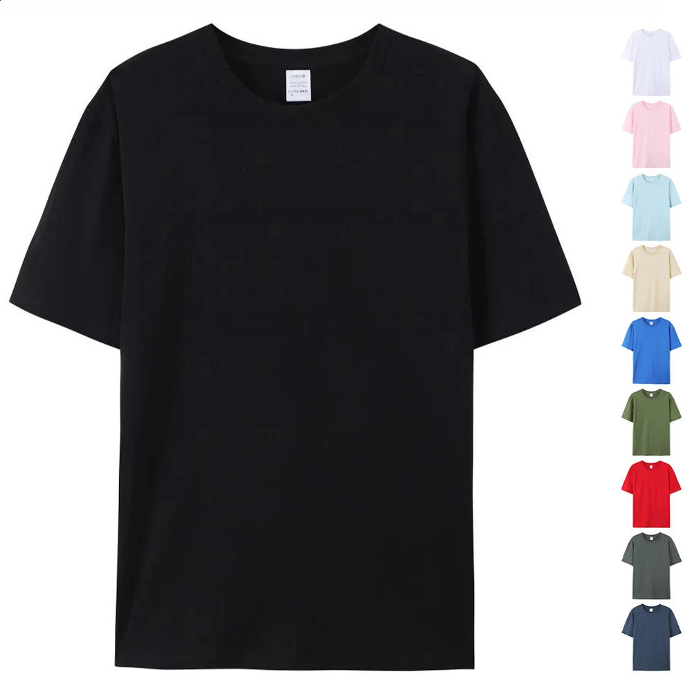 Cotton T Shirt Unisex Plain White Crew Neck Tshirt Coton Herren Tshirt Uomo Blank Black T Shirt For Men Playeras De Hombre 240921