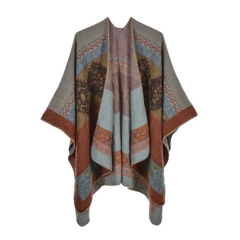 Winter Fashion Raincoat Womens Shawl Scarf Imitation Cashmere Womens Scarf Warm Shawl Wrap Womens Raincoat Bufanda Mujer Foulard W240921