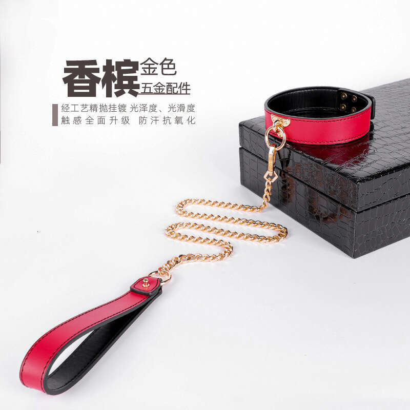 Sex toys SM props genuine leather eight piece set SM sex collar binding restraint handcuffs tuning punishment racket