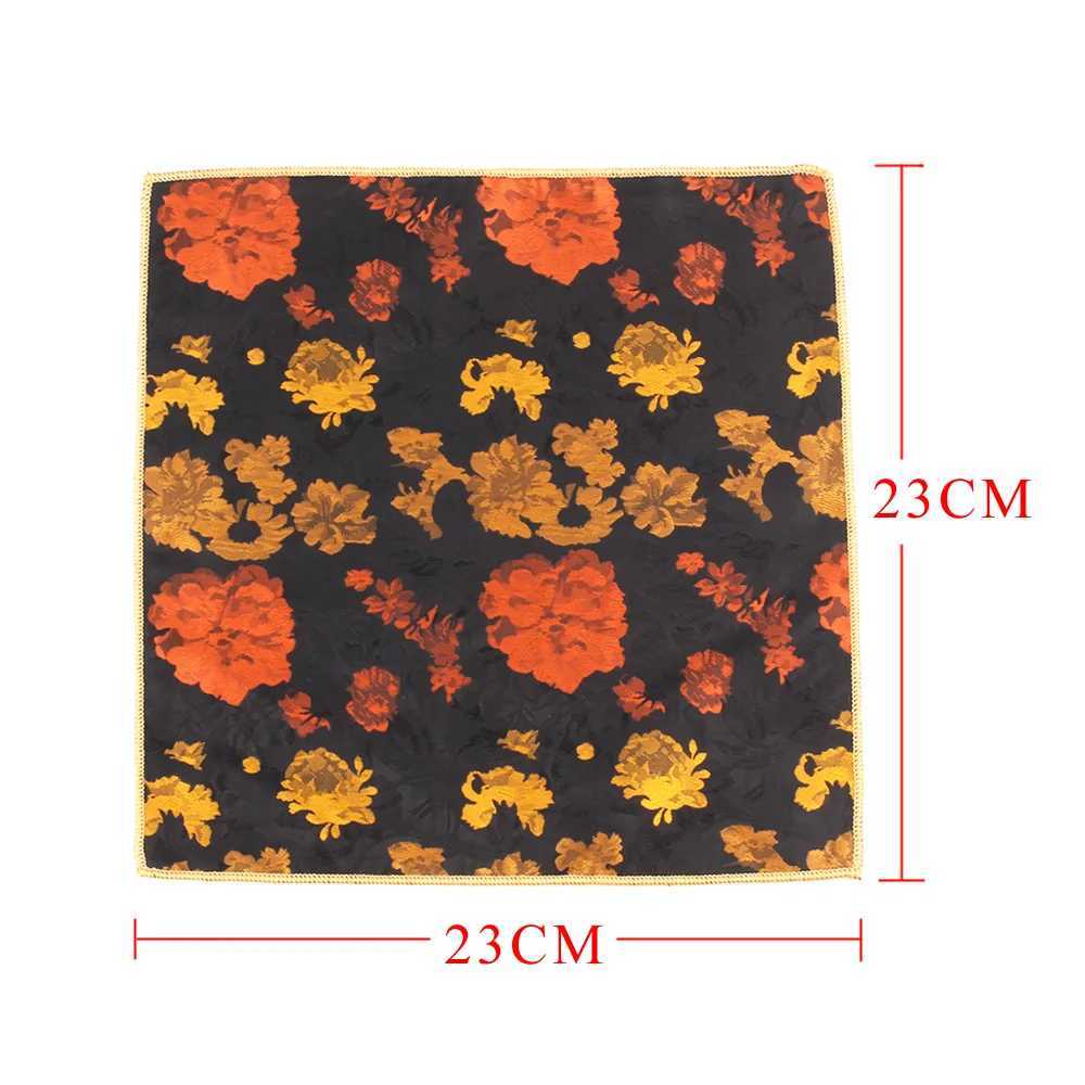 Floral Pocket Square For Men Women Jacquard Chest Towel Wedding Hanky Gentlemen Hankies Mens Suits Handkerchief Pocket TowelX240921