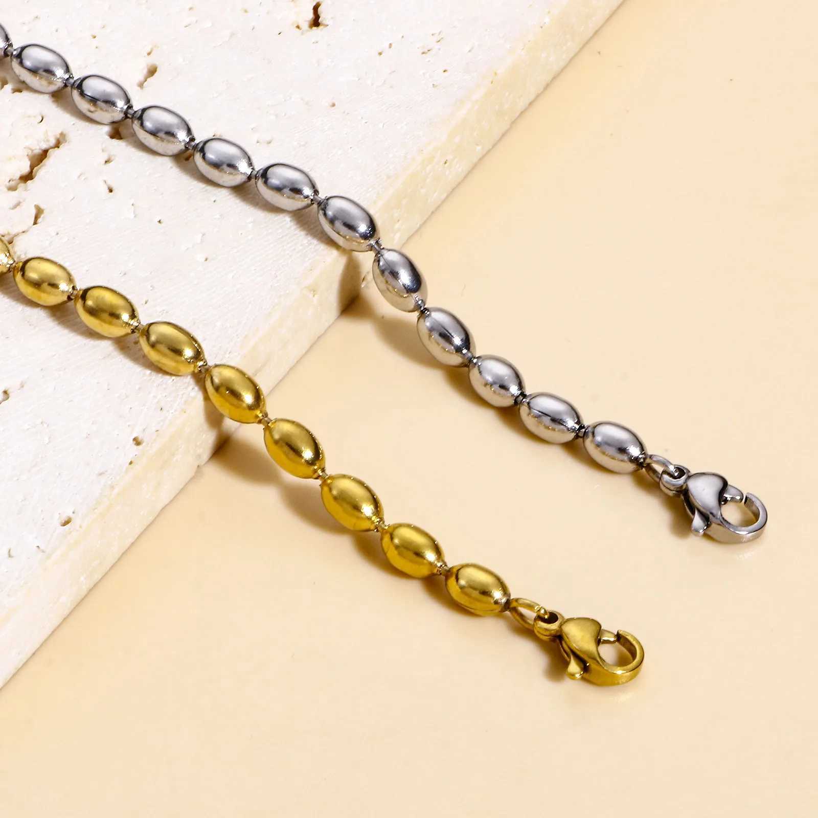 Classic 304 Stainless Steel Ball Chain Bracelets For Women Choice Jewelry With Lobster Claw Clasp Extender Chain 17cm long 1 PCX240921