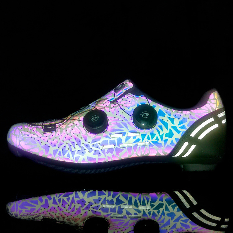 ddmytiger Night light color changing cycling road dual-use bicycle lock shoes professional mountain bike riding sports shoes C ddmythur