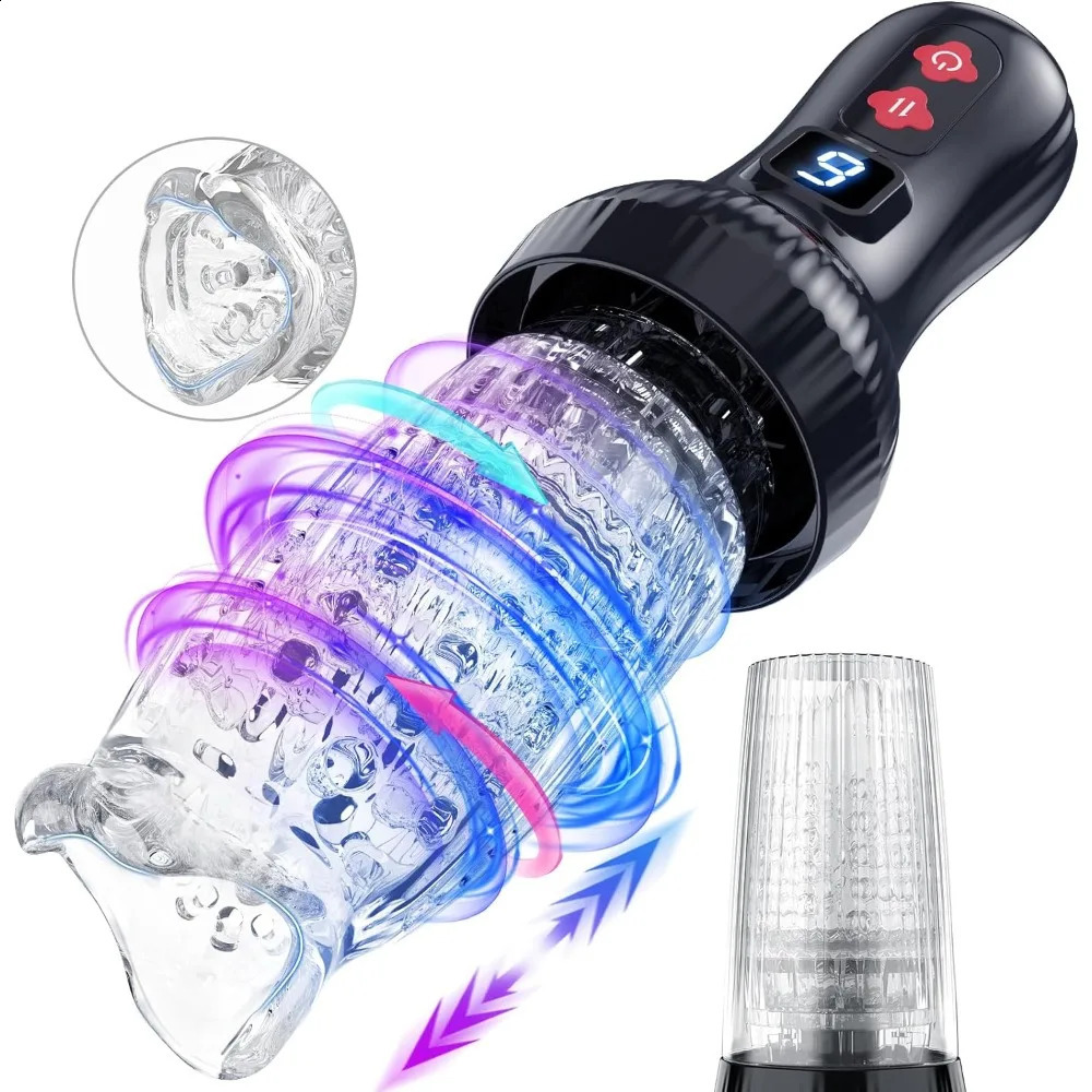 Male Masturbation Sex Toys Automatic Rotary Telescopic Sound Electric Airplane Cup Adult Products Erection of Penis Masturbador 240914