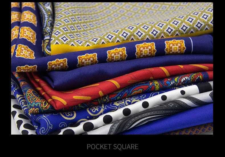 Mens 100% silk pocket square printed real satin small square scarf Mens business suit chest scarf W240921
