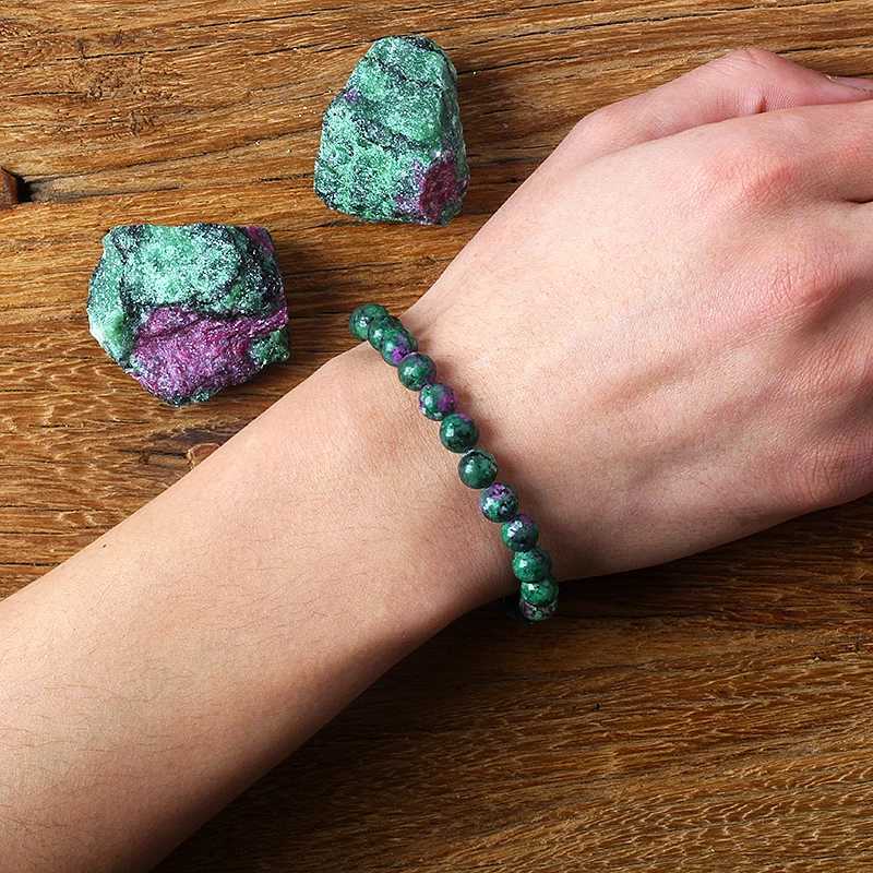 Geniune Epidote Zoisite Bead Bracelet Homme Natural Quartz Lava Tiger Eye Stone Bracelet Made of Natural Stone Jewelry for WomenX240921