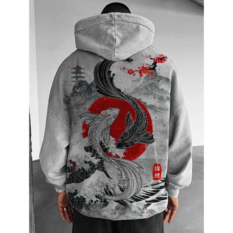 2023 Autumn Cross Border 3D Hoodies Popular Digital Printed Men's Hoodies With Hats Hot Selling Items Huyi 43D