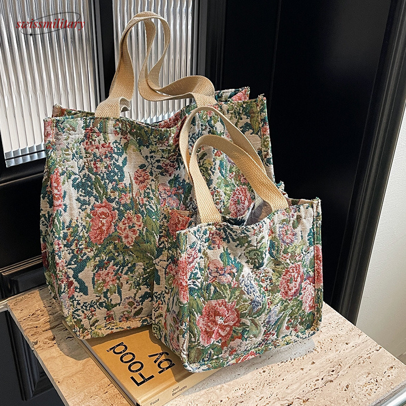 Large capacity ethnic style handbag 2024 new trendy and fashionable commuting for women ins single shoulder tote bag #8 Swissmilitary