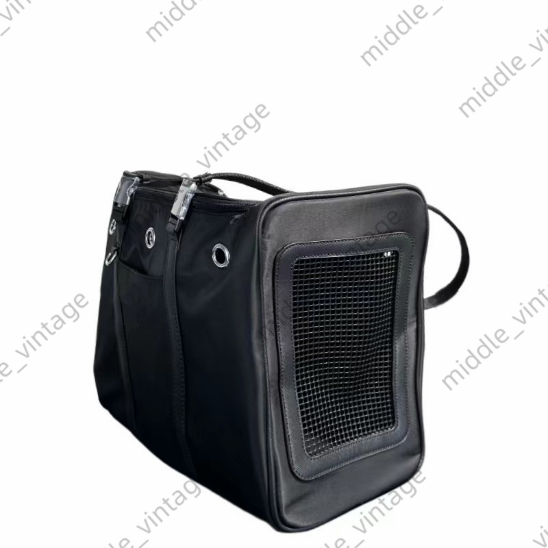 Black Backpack Pomeranian Maltese Dog Handbag Cat Carrying Waterproof Pet Outing Bag With Fashion Letters