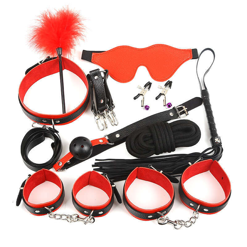 Sex toys SM props 10 piece set humiliation training whips SM handcuffs rope mouth plug alternative adult toys