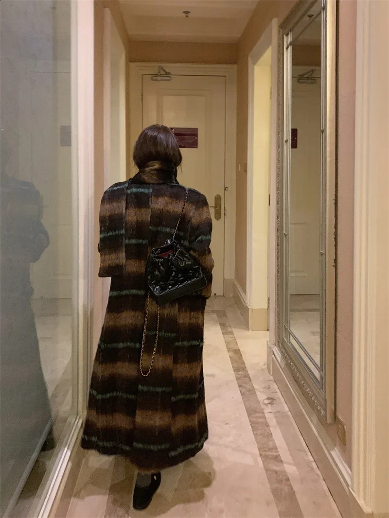 Womens Parkas winter coat womens trench jacket womens Maxi Long Parka non-woven wool coat casual oversized windproof jacket 240920