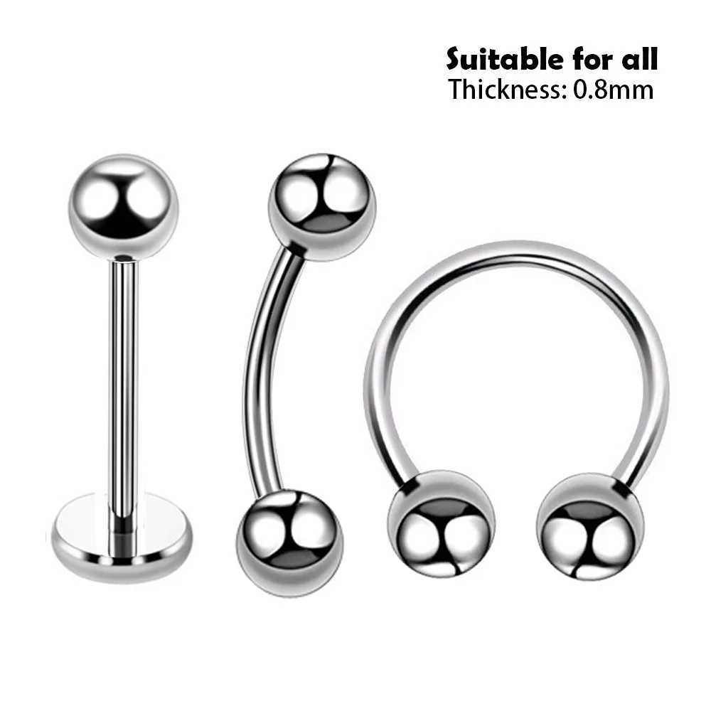 4PCS Surgical Steel Horseshoe Barbell Labret Lip Eyebrow Rings Ear Cartilage Tragus Helix Earrings Daith Lobe Piercing Jewelry Y240921